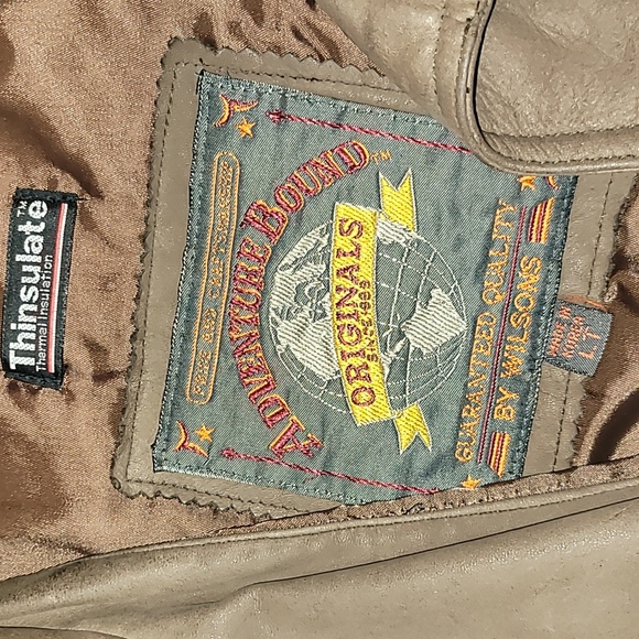 Vintage. Buttery Leather Bomber jacket. Adventure Bound By Wilson's leather. LT - Picture 2 of 16